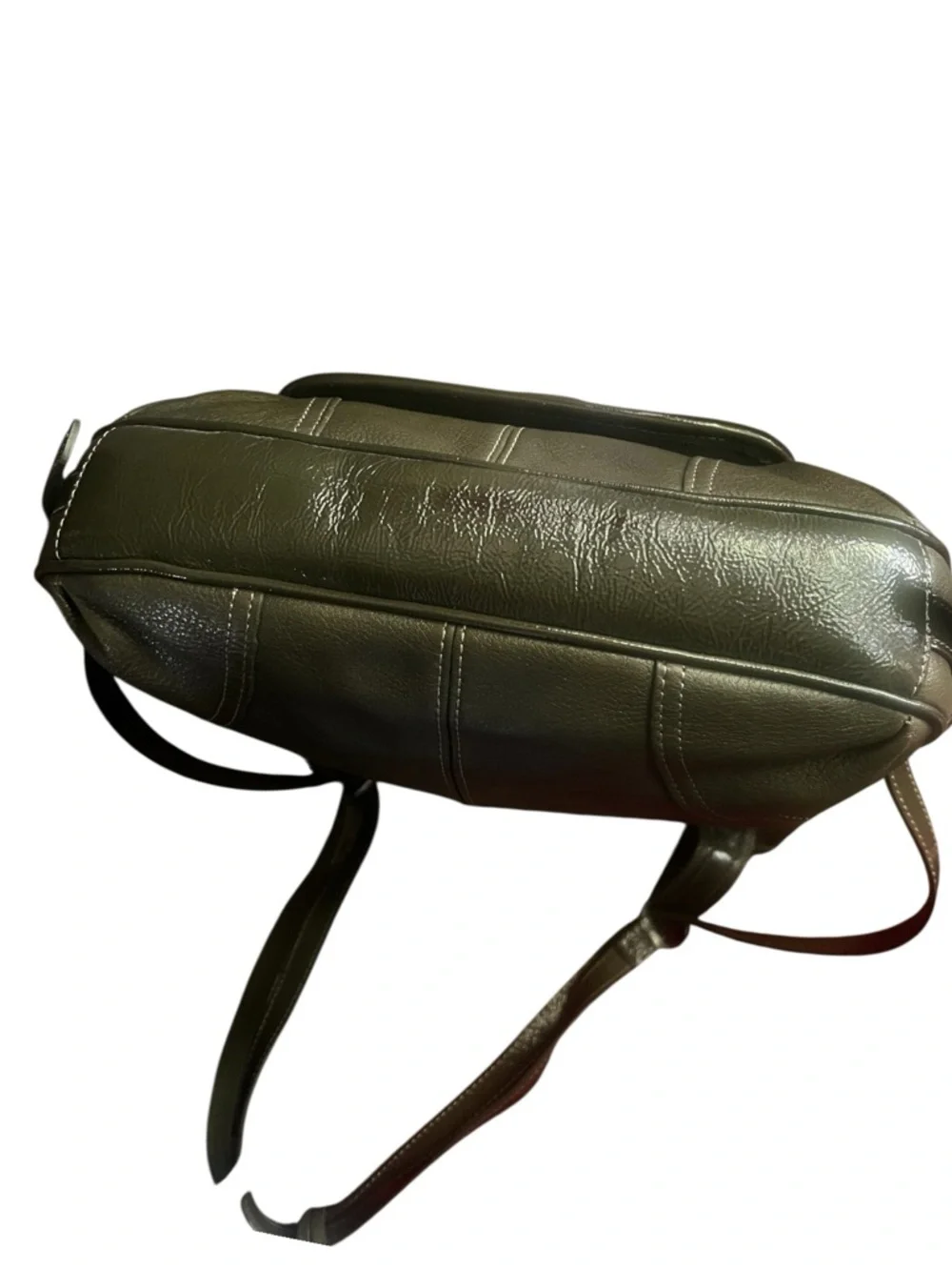 Brighton Donatella Convertible Green Leather shoulder Bag/Backpack